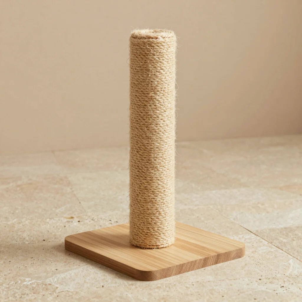 Minimalist Sisal & Oak Scratching Post