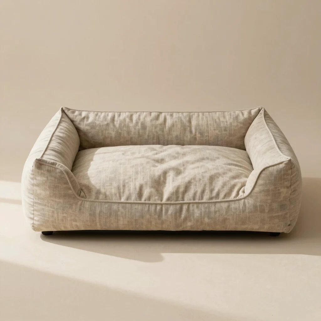 Linen Memory Foam Pet Lounger